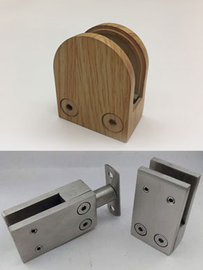 Stainless Glass Clamp Brass Clamp